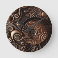Chocoladebruine Sierlijke Spiraalvormen en Krullen
