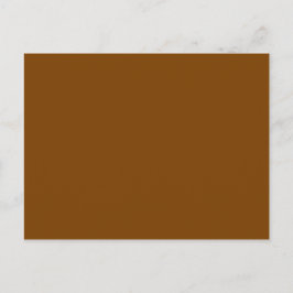 Chocoladebruine vaste kleur briefkaart