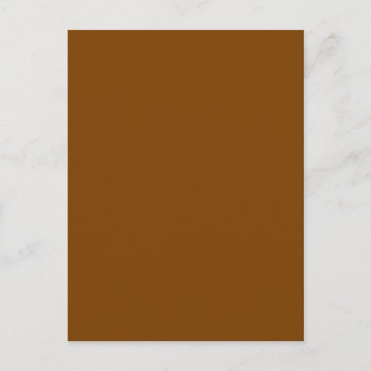 Chocoladebruine vaste kleur briefkaart (Voorkant)