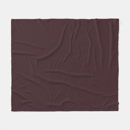 Chocoladebruine vaste kleur fleece deken (Voorkant (Horizontaal))