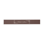 Chocoladebruine Vintage Bruiloft met Oude Geldstij Uitnodigingen Wikkel (Vlak)