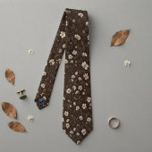 Chocoladebruine Wilde Bloem Stropdas
