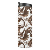 Chocoladebruine witte Snoepjes wervelingen Thermosbeker (Geroteerd rechts)