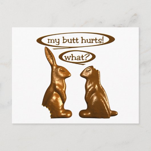 Chocoladebunnies Briefkaart (Voorkant)