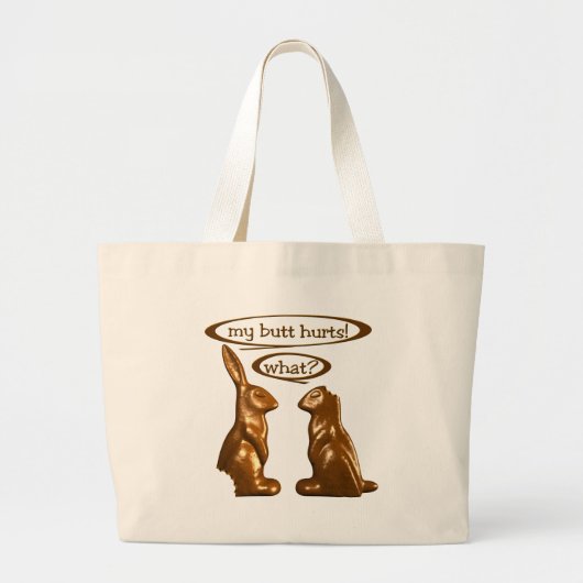 Chocoladebunnies Grote Tote Bag (Voorkant)