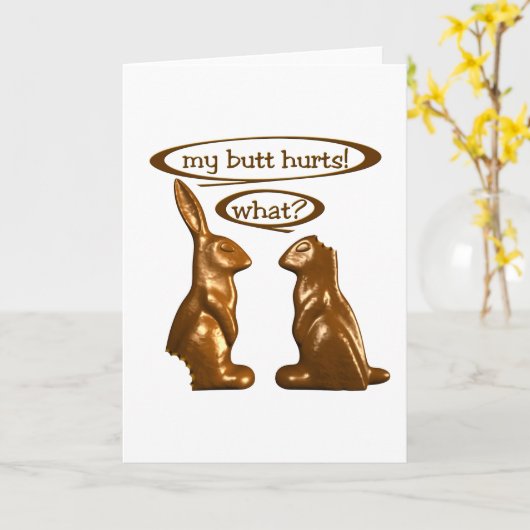 Chocoladebunnies Kaart (Gele Bloem)