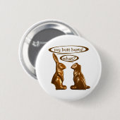 Chocoladebunnies Ronde Button 5,7 Cm (Voorkant /achterkant)