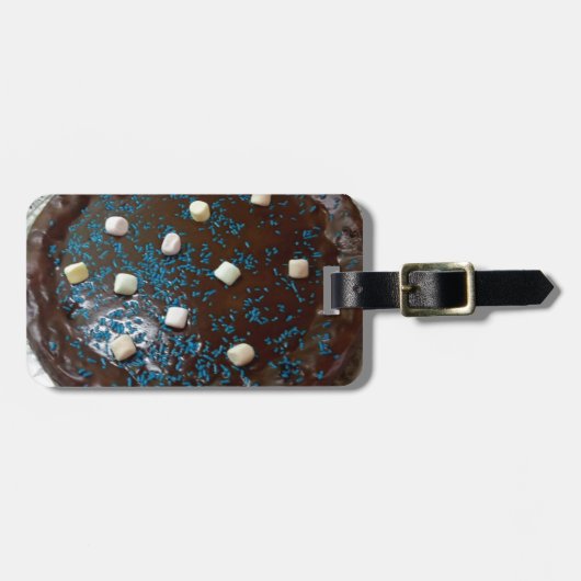 Chocoladecake Bagagelabel (Voorkant horizontaal)