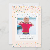 ChocoladeCake Birthday Party Kaart (Achterkant)