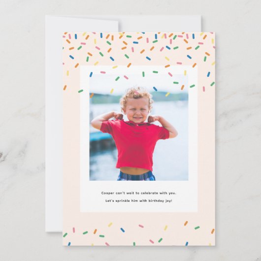 ChocoladeCake Birthday Party Kaart (Achterkant)