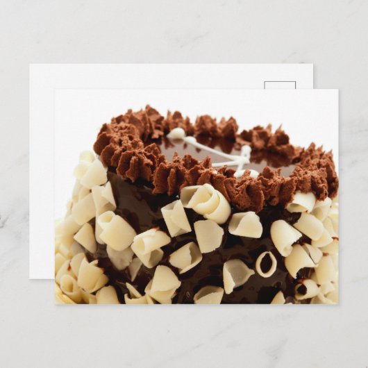 Chocoladecake Briefkaart (Voorkant / Achterkant)