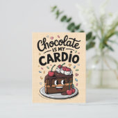 Chocoladecake Briefkaart (Staand voorkant)