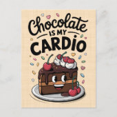 Chocoladecake Briefkaart (Voorkant)