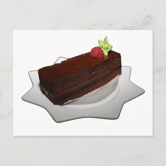 Chocoladecake Briefkaart (Voorkant)