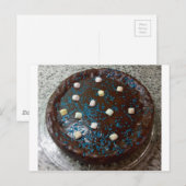 Chocoladecake Briefkaart (Voorkant / Achterkant)