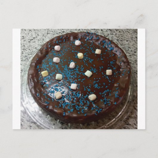 Chocoladecake Briefkaart (Voorkant)