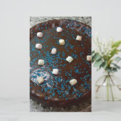Chocoladecake Briefpapier (Staand voorkant)
