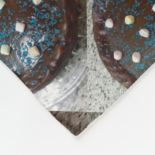 Chocoladecake Fleece Deken (Hoek)