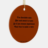Chocoladecake Keramisch Ornament (Rechts)