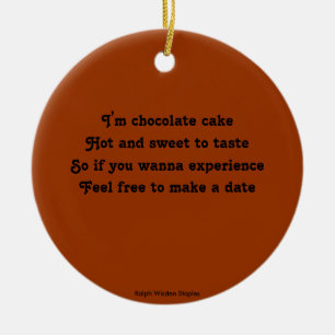 Chocoladecake Keramisch Ornament