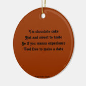 Chocoladecake Keramisch Ornament (Links)