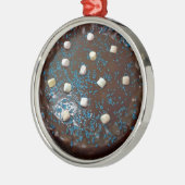 Chocoladecake Metalen Ornament (Links)