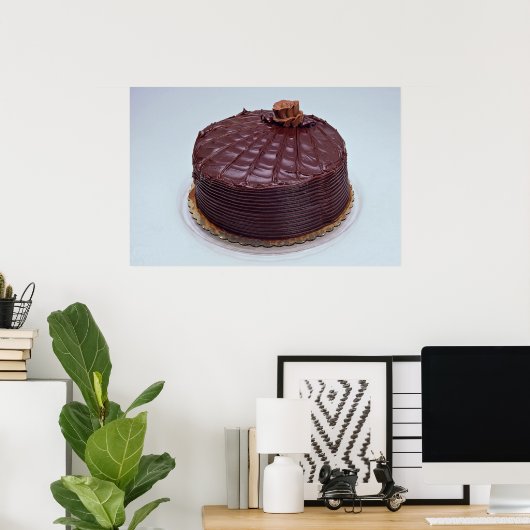 Chocoladecake Poster (Thuiskantoor)