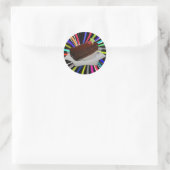 Chocoladecake Ronde Sticker (Tas)