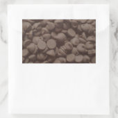 Chocoladechip Rechthoekige Sticker (Tas)