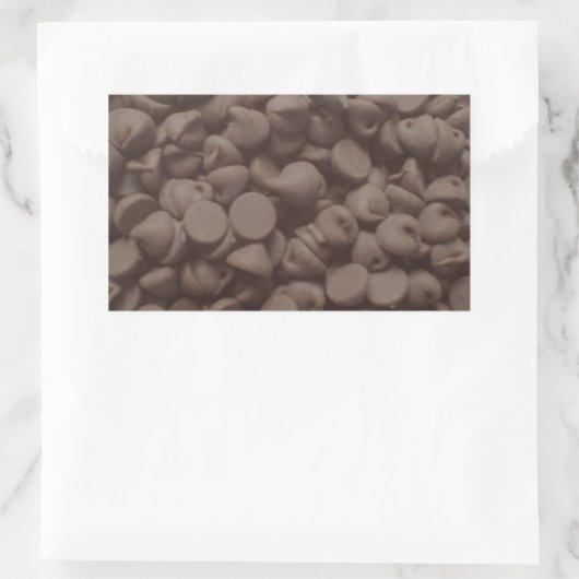 Chocoladechip Rechthoekige Sticker (Tas)