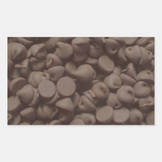 Chocoladechip Rechthoekige Sticker (Voorkant)