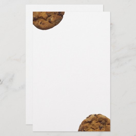 Chocoladechipkoekje Briefpapier (Voorkant / Achterkant)