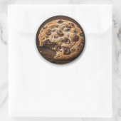 Chocoladechipkoekje Ronde Sticker (Tas)
