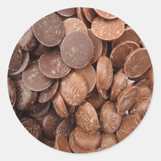 chocoladechips ronde sticker (Voorkant)
