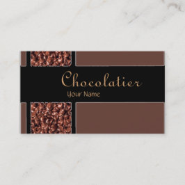 chocoladechips voor chocolade, aangepast visitekaa visitekaartje