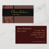 chocoladechips voor chocolade, aangepast visitekaa visitekaartje (Voorkant / Achterkant)