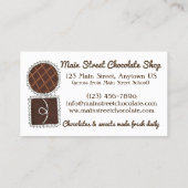 Chocoladechocolade Winkelbonen Snoep Visitekaartje (Achterkant)
