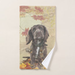 Chocoladecockerspanielpuppy Bad Handdoek