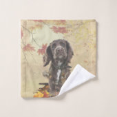 Chocoladecockerspanielpuppy Bad Handdoek (Wasdoekje)