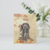 Chocoladecockerspanielpuppy Briefkaart (Staand voorkant)