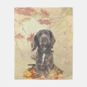 Chocoladecockerspanielpuppy Fleece Deken (Voorkant)