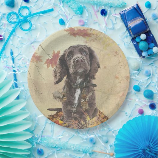 Chocoladecockerspanielpuppy Papieren Bordje (Feest)
