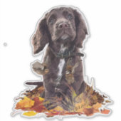 Chocoladecockerspanielpuppy Sticker (Voorkant)