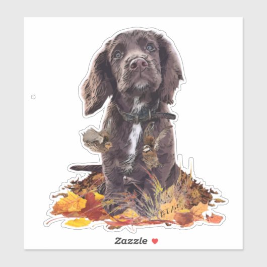 Chocoladecockerspanielpuppy Sticker (Vel)