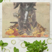 Chocoladecockerspanielpuppy Theedoek (Gevouwen)