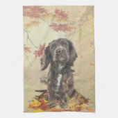Chocoladecockerspanielpuppy Theedoek (Verticaal)