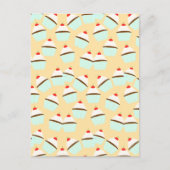 Chocoladecupcake met crème en kersen op de top briefkaart (Voorkant)