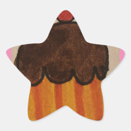 Chocoladecupcake Star sticker