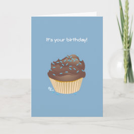 Chocoladecupcake Verjaardag Kaart