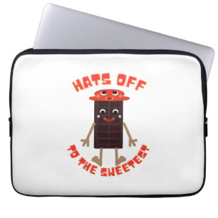 Chocoladedaag ontwerp laptop sleeve